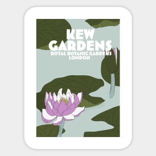 Kew Gardens, London travel poster Sticker